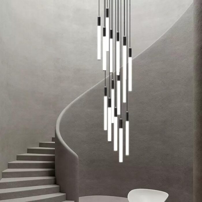 Long lamp stair chandelier - Image 3