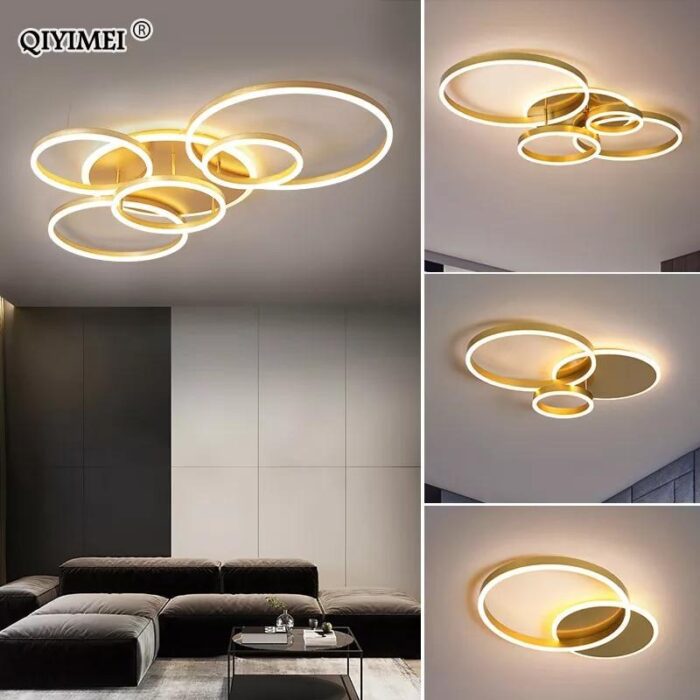 QIYIMEI Gold LED Chandelier - Image 5