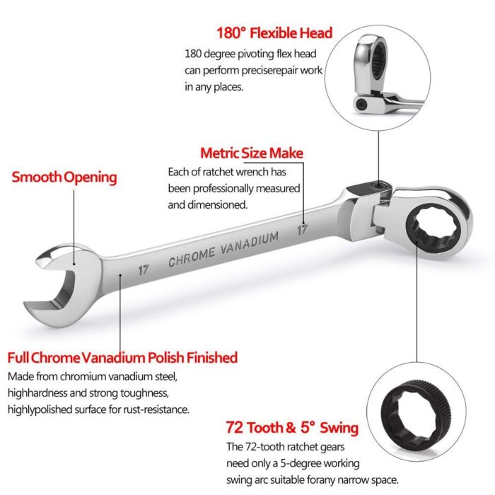 Flex Head Ratcheting Wrench - Image 2