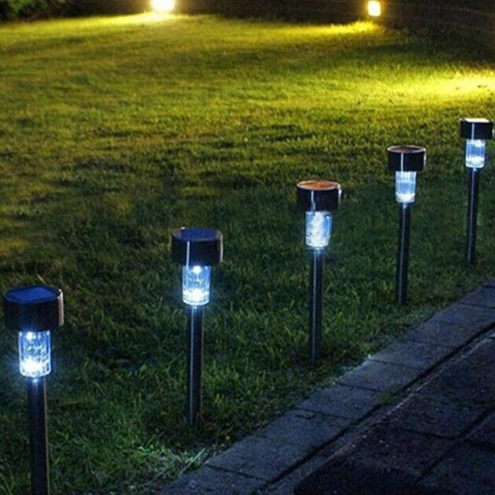 12pack Stainless Steel Bright Led Solar Garden Light - Image 6