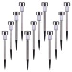 12pack Stainless Steel Bright Led Solar Garden Light - Image 3