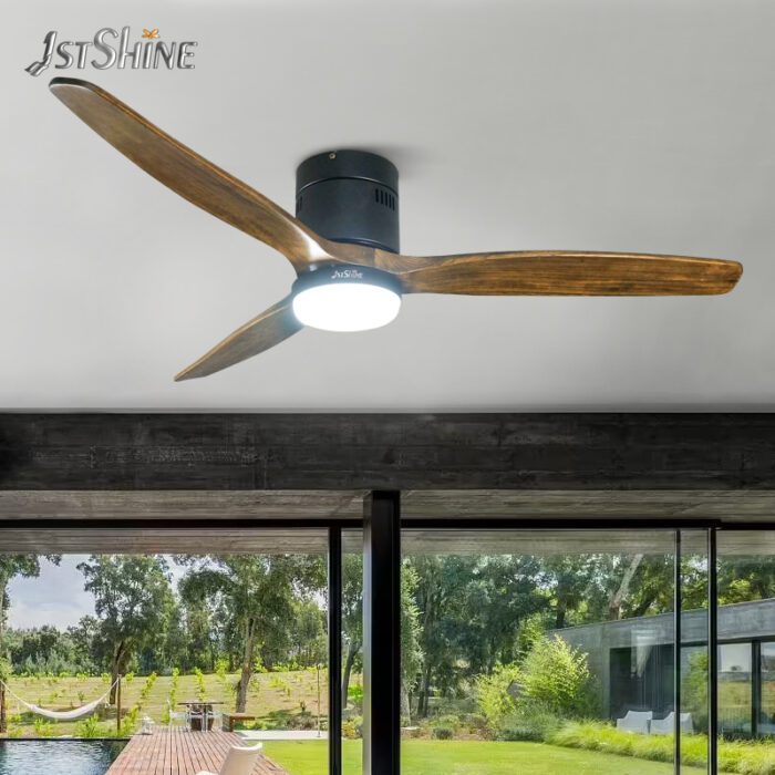Wooden Ceiling Fan with Light