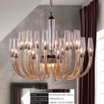 Antique Rose Gold Crystal Chandelier