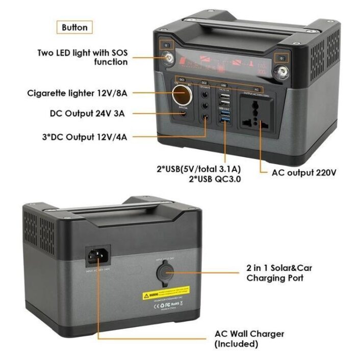 300W Outdoor Solar Energy Systems with Led Lights - Image 2