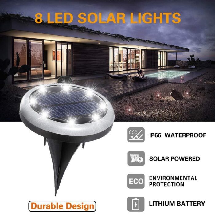 Solar Ground Light 1200mAh for Garden - Image 2