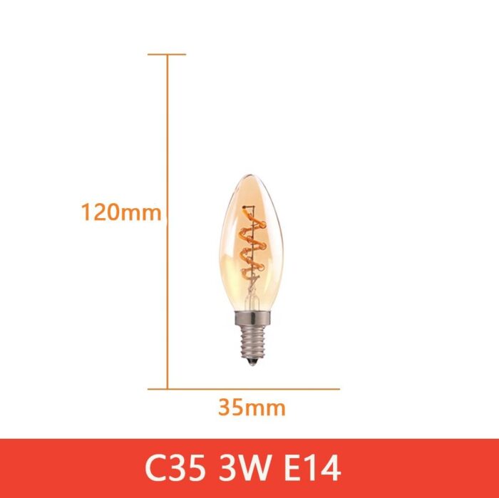 Gold Tint Chandelier Bulb - Image 2