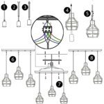 3-Lights Cage Pendant Lamp Hanging Light Fixture Black Chandelier~1170 - Image 5