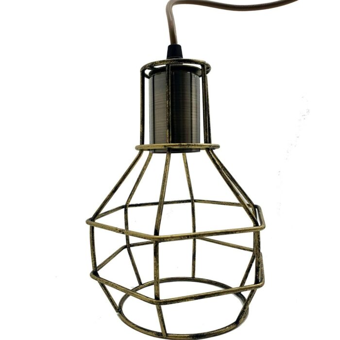 3-Lights Cage Pendant Lamp Hanging Light Fixture Black Chandelier~1170 - Image 8