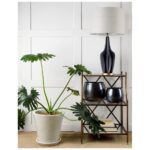 Sculptural Slate Blue Table Lamp