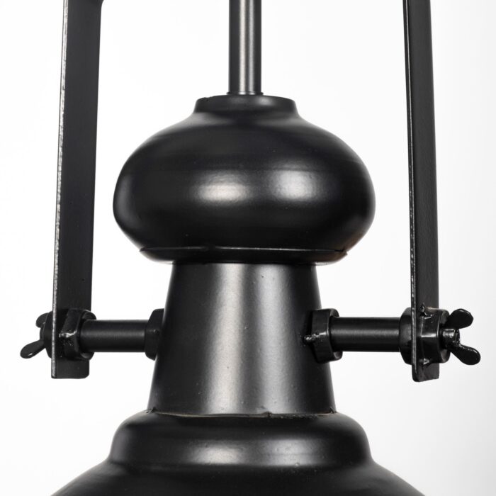 Industrial Black Metal Hanging Pendant Light - Image 5