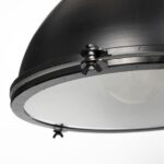 Industrial Black Metal Hanging Pendant Light - Image 6