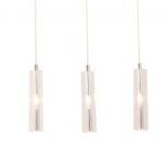 Modern Clear Glass Ceiling Light – 5 Bulb Stark Fixture