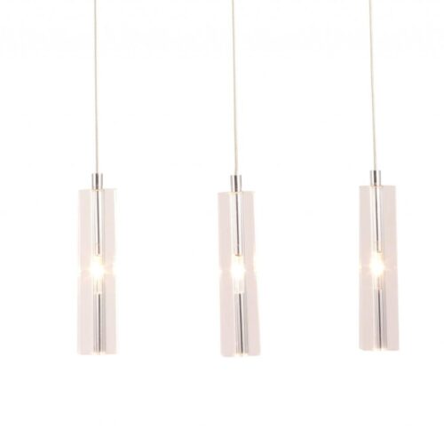 Modern Clear Glass Ceiling Light – 5 Bulb Stark Fixture