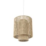 Natural Cane Cylindrical Hanging Pendant Light