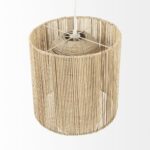 Natural Cane Cylindrical Hanging Pendant Light - Image 5