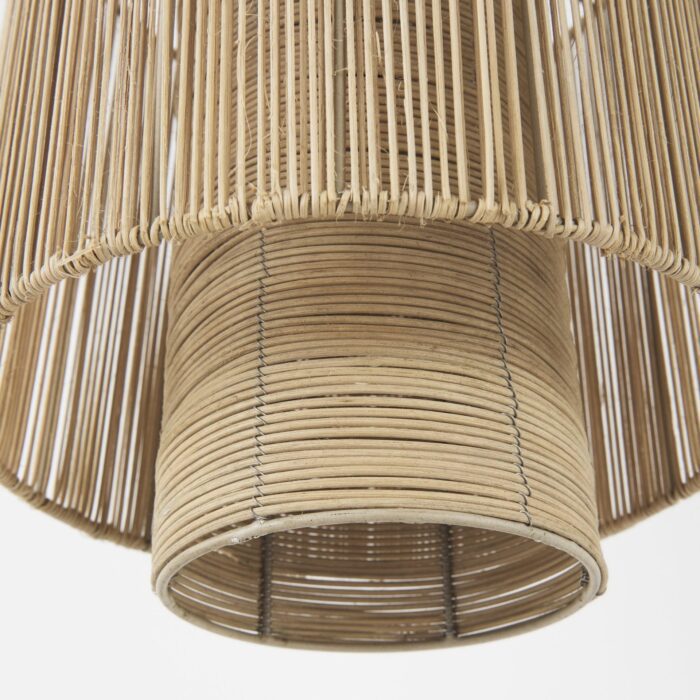 Natural Cane Cylindrical Hanging Pendant Light - Image 8