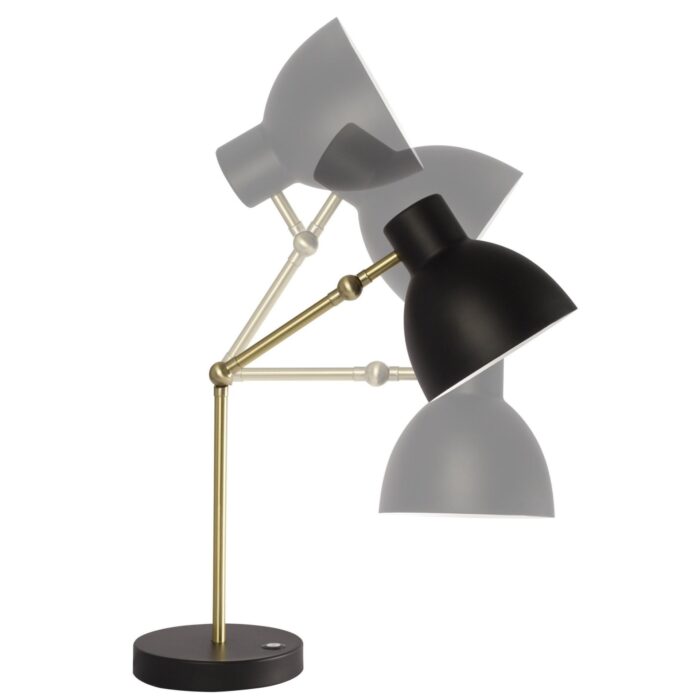 Matte Black and Gold Mod LED Adjustable Desk Lamp - Image 3