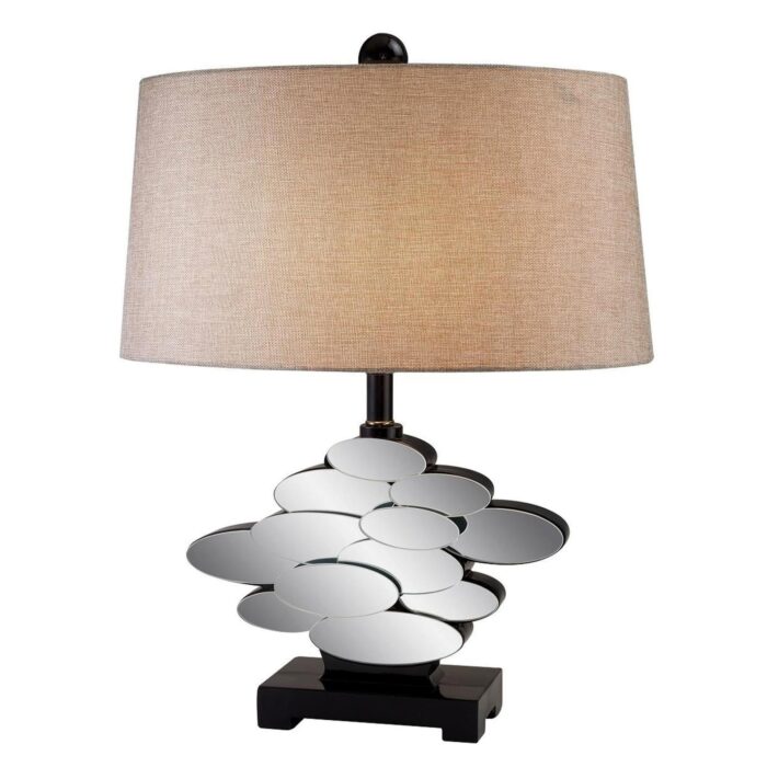Beautiful Bronzed Table Lamp with Glass Accents - Image 2