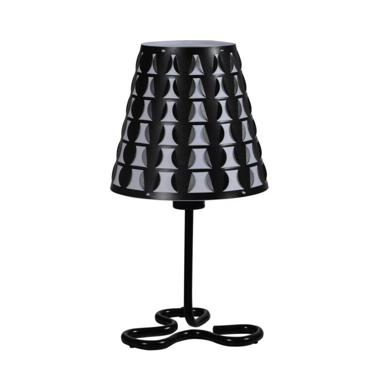 Black and White Metal Table Lamp