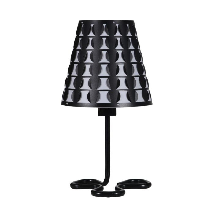Black and White Metal Table Lamp - Image 2