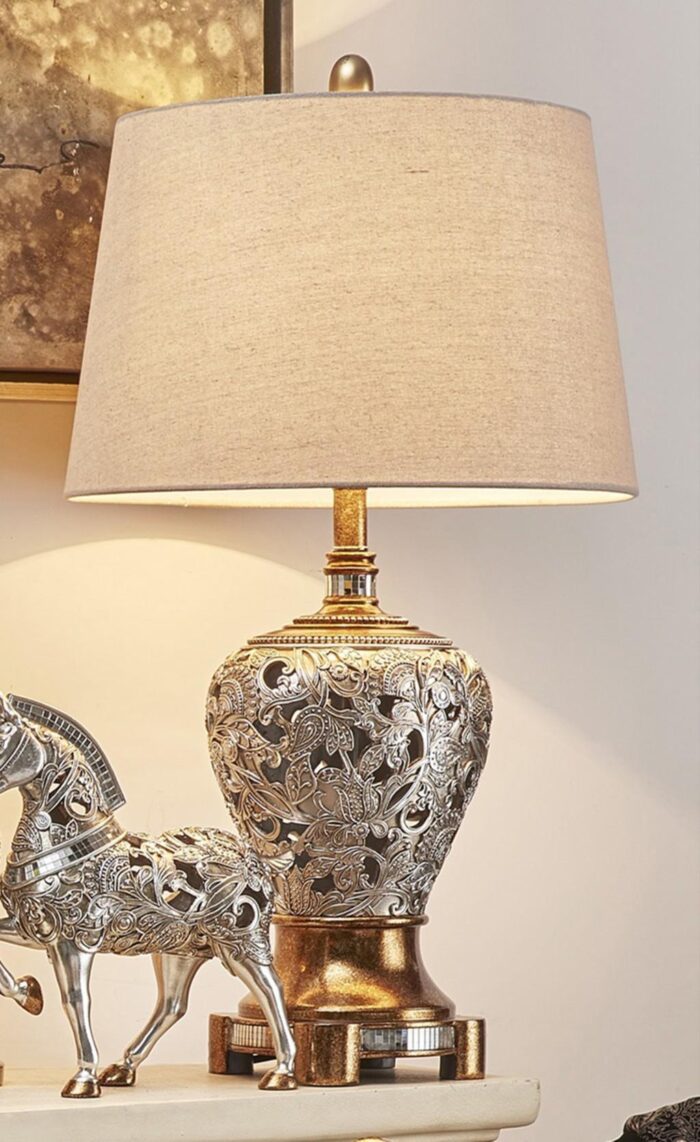 Silver and Gold Table Lamp