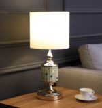 23 Golden Tones Metal and Glass Mosaic Table Lamp