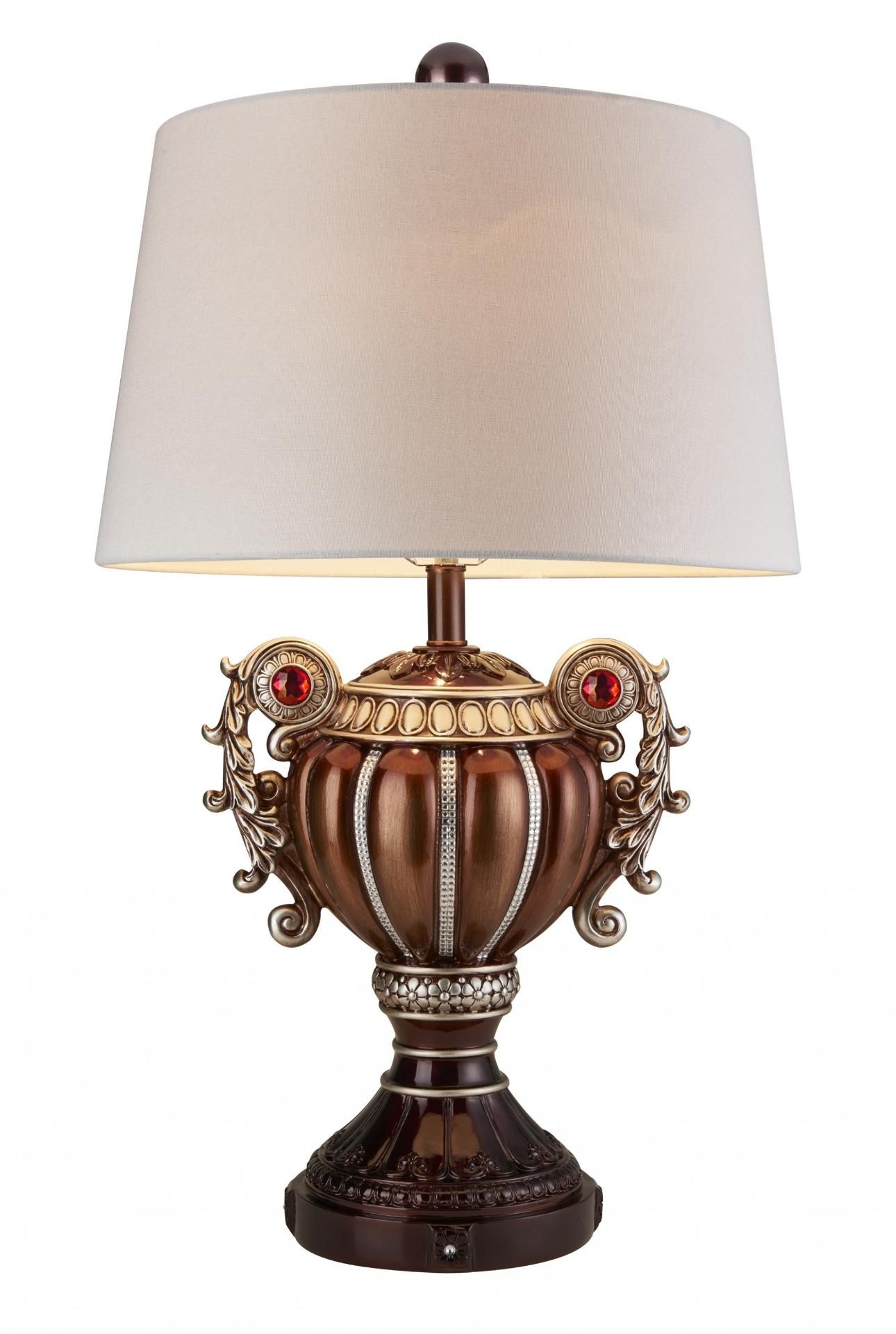 25393340_large.jpg Tall Bronze Urn Shaped Table Lamp