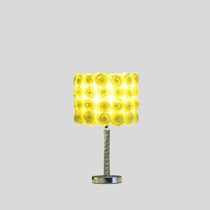 18 Yellow Roses Acrylic and Metal Table Lamp