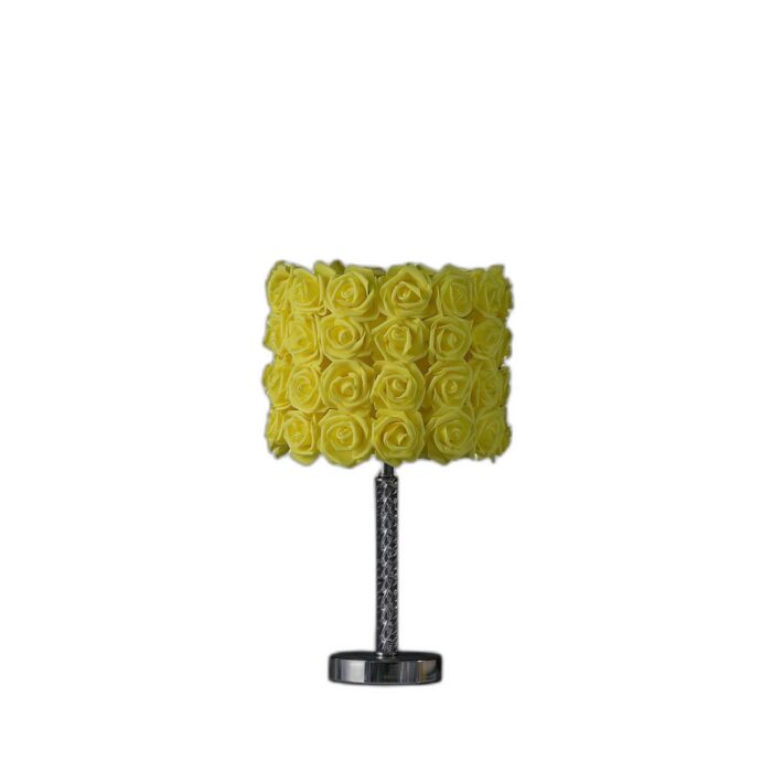 18 Yellow Roses Acrylic and Metal Table Lamp