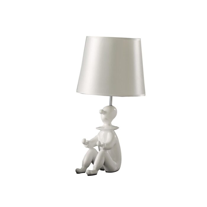 21" White Sculptural Clown Desk Lamp