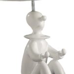 21" White Sculptural Clown Desk Lamp