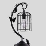Black Butterfly Cage Table Lamp