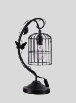 Black Butterfly Cage Table Lamp
