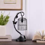 Black Butterfly Cage Table Lamp