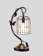 Black Butterfly Cage Table Lamp