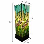 18" Tiffany Style Dragonfly Dark Brown Base Table Lamp - Image 3
