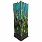 18" Tiffany Style Dragonfly Dark Brown Base Table Lamp - Image 5