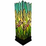 18" Tiffany Style Dragonfly Dark Brown Base Table Lamp - Image 6