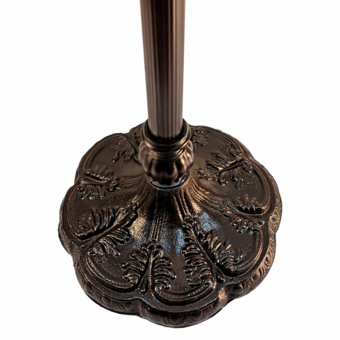 70" Brown Traditional Shaped Floor Lamp With Green And Brown Tiffany Glass Bowl Shade - Image 8
