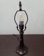 15" Tiffany Style Blue Floral Table Lamp - Image 3