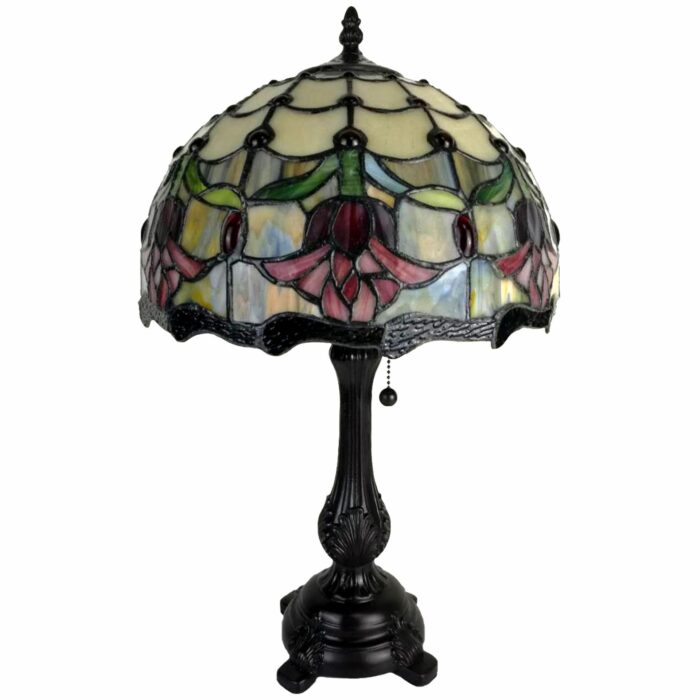 19" Tiffany Style Red Tulips Table Lamp - Image 3