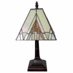 15" Tiffany Yellow and Amber Mission Style Table Lamp - Image 5