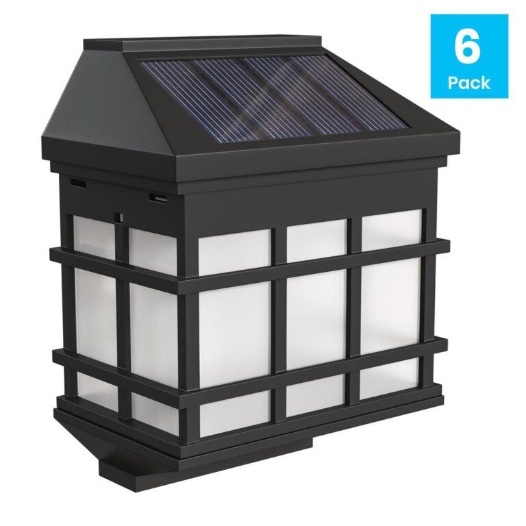 6 Pack Wall Mount LED Solar Lights - Weather Resistant