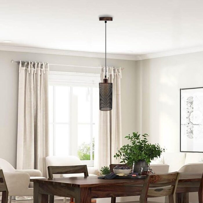 Drum Cage Pendant Lights Hanging Lamp E26 Ceiling Light Fixtures~1152 - Image 13