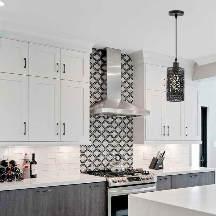 Metal Cage Pendant Lights Chandelier E26 Ceiling Light Fixtures - Image 5