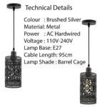 Barrel Cage Pendant Ceiling Light Fixtures