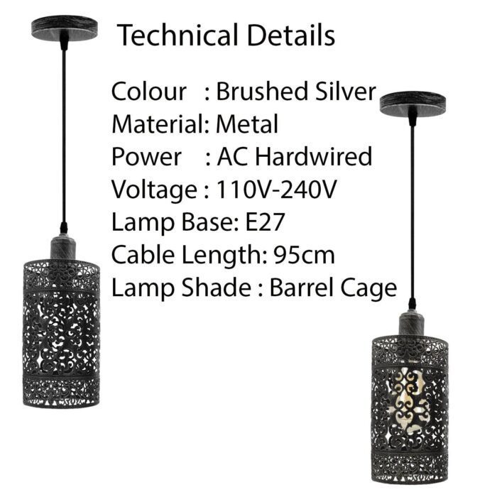 Barrel Cage Pendant Ceiling Light Fixtures