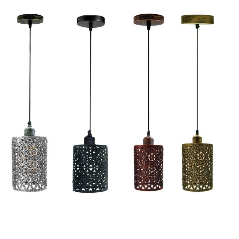 Industrial barrel cage pendant light with E27 socket โ Power Glow Electrical