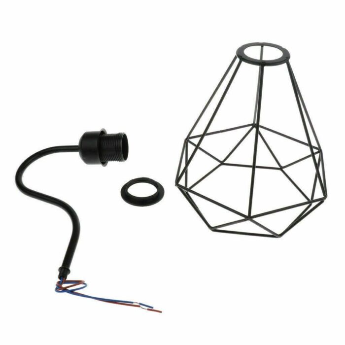 Vintage Wire Cage Wall Sconces E26 Socket - Image 2