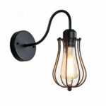 Vintage Wire Cage Wall Sconces E26 Socket - Image 3
